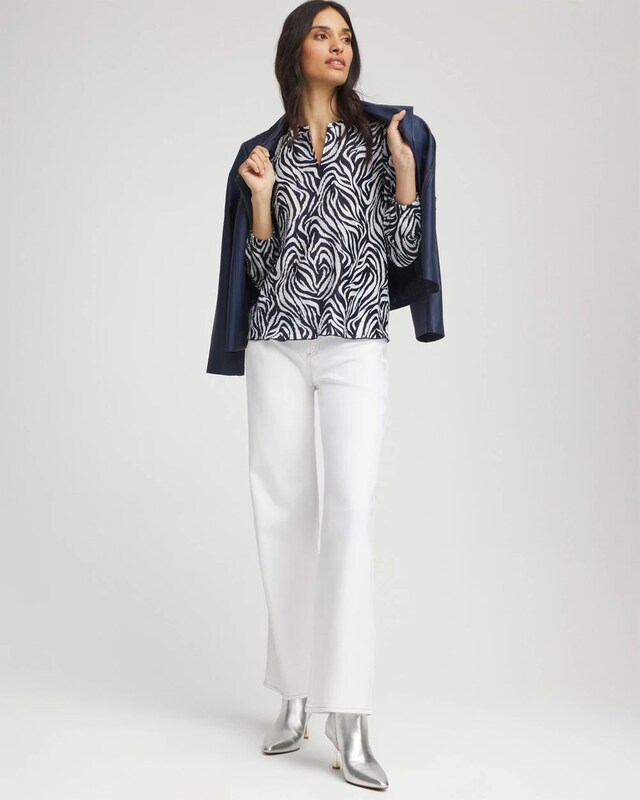 Zebra Waves Crinkle Top - image 2